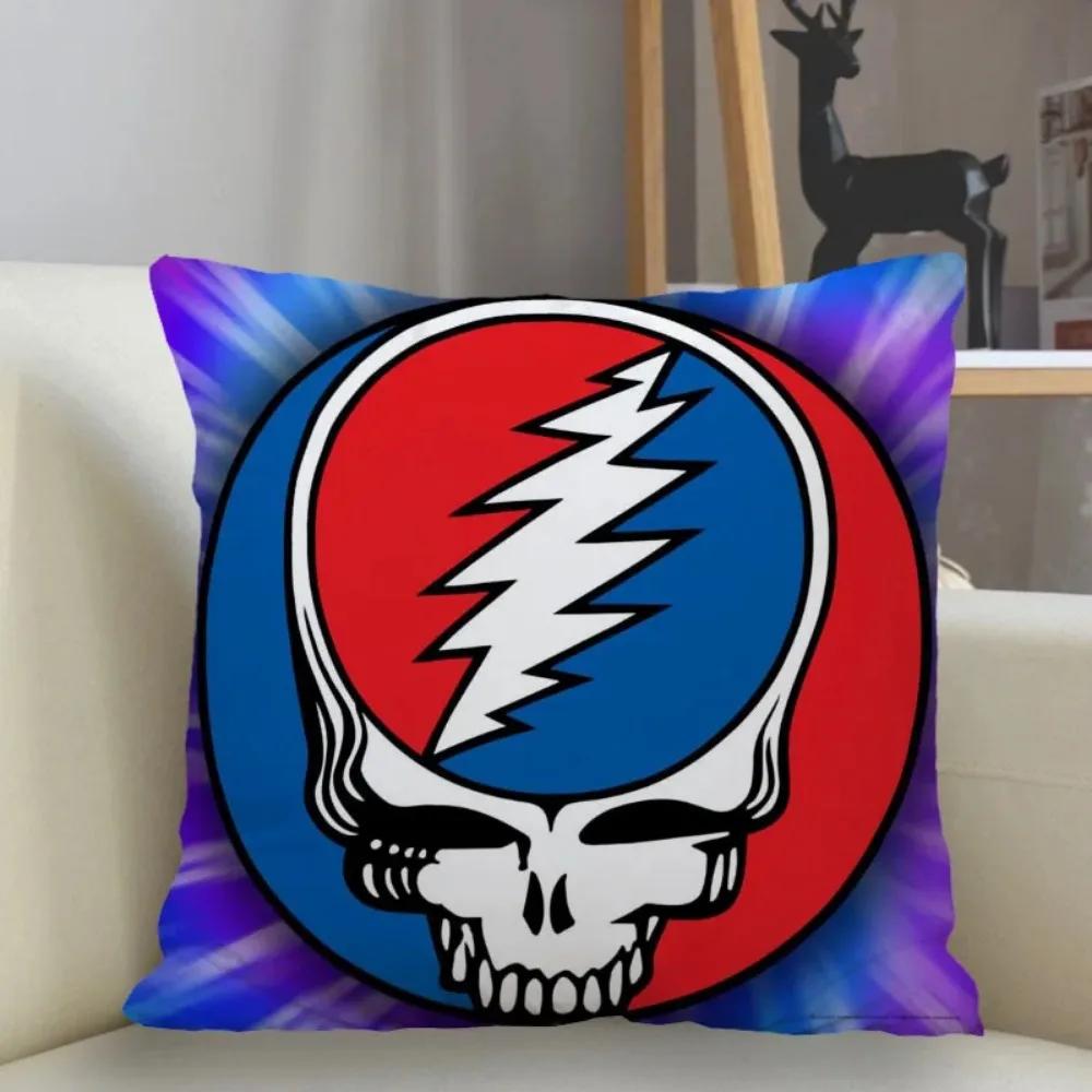 Poszewka na poduszkę Grateful Dead Dekoracja domu 45x45cm Zapinana na zamek kwadratowa poszewka na poduszkę Poszewka na poduszkę do rzucania