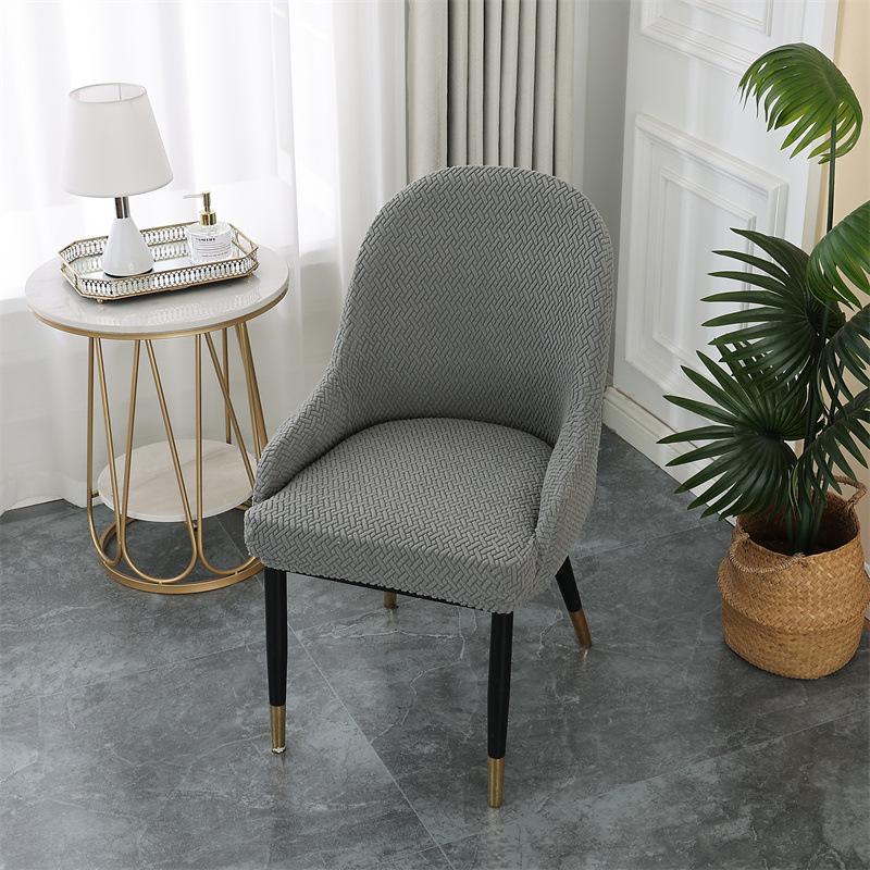 European Leather Dining Chair Cover with Curved Backrest, Thickened Universal Design for Household Chairs and Stools