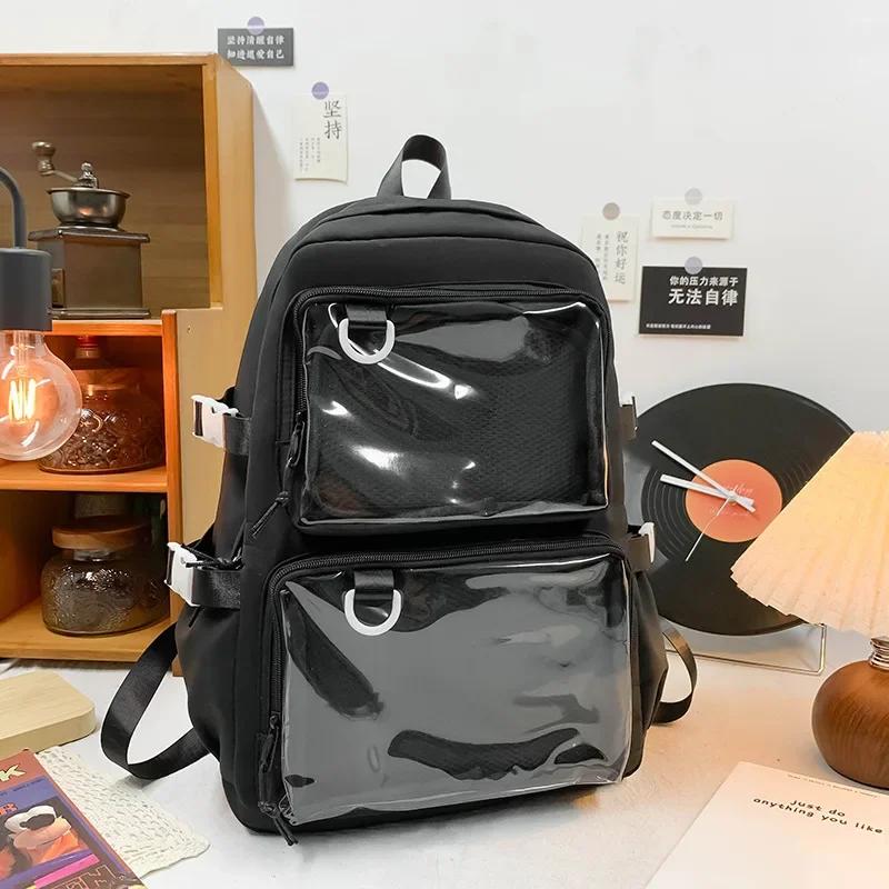 Japanese Kawaii Itabag Women   Transparent Backpack Women Large Capacity Ita Backpack School Bags For College Student JK