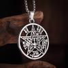 Vintage Witchcraft Pentagram Pendant Men\\\\\'s Jewish Hebrew Tetragrammaton Stainless Steel Jewelry Men\\\\\'s Amulet Necklace
