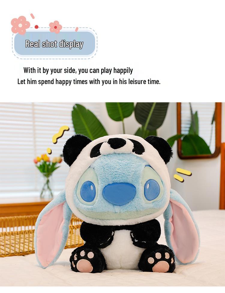 Adorable Angel Dress-Up Panda Stitch Plush Toy Doll