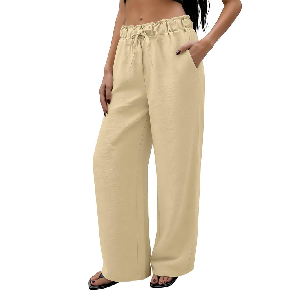 Women's Loose Wide-Leg Pants, Casual Loose-Fitting Pants With Pockets