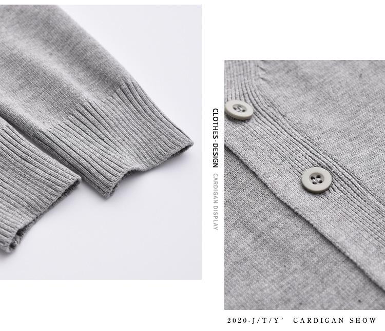 Japanischer Herbst/Winter V-Ausschnitt JK Cardigan: Pullover im Akademiker-Stil mit langen Ärmeln