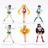 Sailor Moon Collectible Figure Set 5 Characters Sailor Moon Mars Jupiter Venus Anime Fan Merchandise for Collection & Decoration