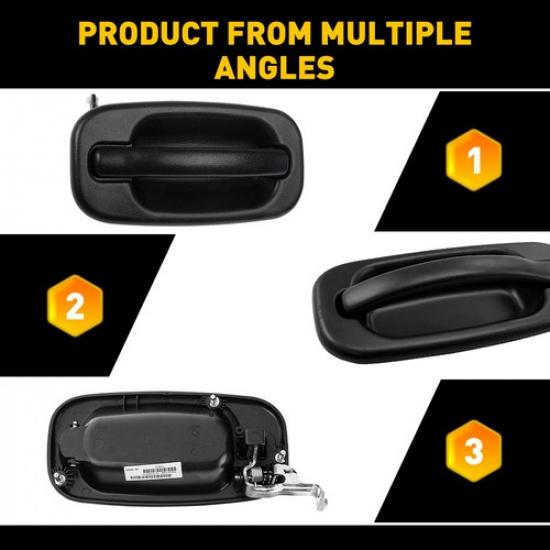 2X Rear Left Right Exterior Door Handle For 2004-2006 Chevrolet Silverado 1500