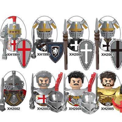 Mittelalterliches Löwenherzkrankenhaus Deutscher Templer-Reich Goldener Ritter Modellblöcke Ziegel Set Spielzeug für Kinder X0348