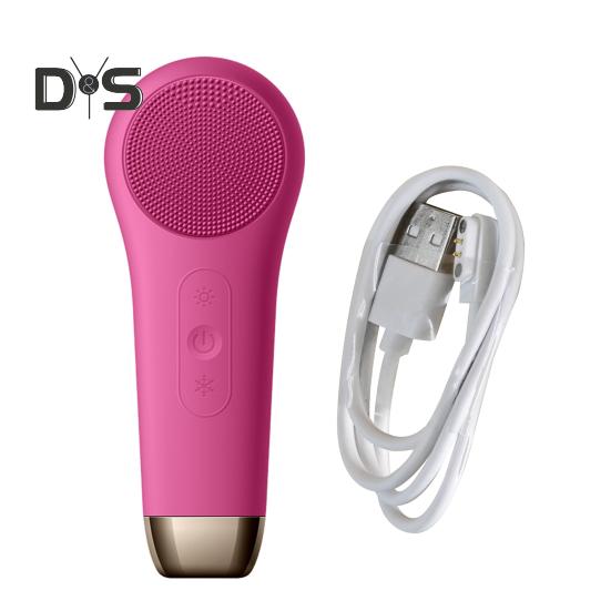 

Щетка для очищения лица, отшелушивающий скруббер для лица IPX7, водонепроницаемая, перезаряжаемая, нежная вибрационная щетка для очищения лица, инструмент для красоты горячий розовый