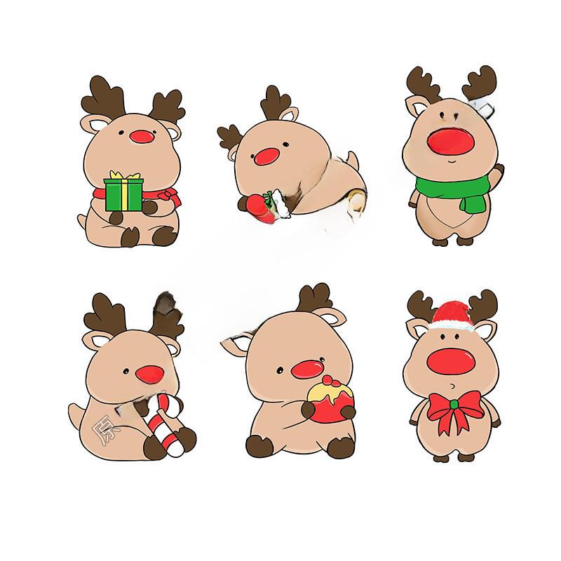 Charming Resin Christmas Reindeer Gift Box Diy Mini Landscape Decoration