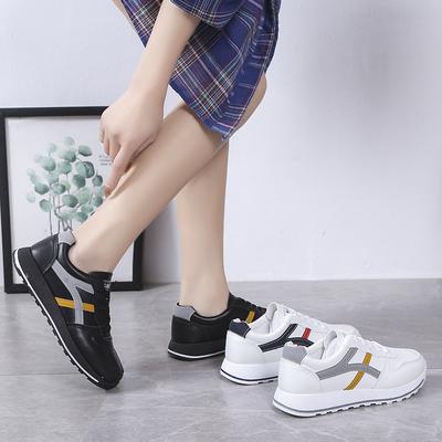 Frühling/Herbst Mode Studentinnen Schuhe Neue Dicksohlige Verschleißfeste Lässige Sportschuhe Runde Zehenpartie Schnürschuhe Laufschuhe