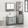 VidaXL 3-piece Bathroom Furniture Set Sonoma Grey, Storage Cabinet, Bathroom Cabinet, Vanity Unit 3301158