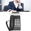 KXT504 Single Wired Corded Telephone Multifunction   Desktop Phone with Big Buttons for   Hotel(Black )