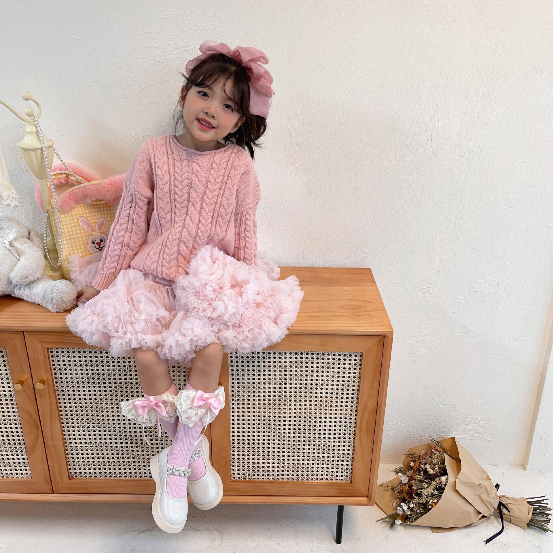 

Детские носки, летние носки в стиле Лолиты с деревянными ушками и сетчатой ​​лентой, носки средней длины с большим бантом для девочек