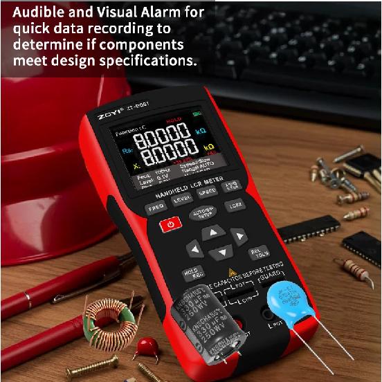 ZOYI ZT-DQ01 Intelligent LCR Tester digital bridge 100KHz , automatic measurement of resistance, capacitance and inductance