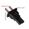 US 2 Prong Power Cord Power Plugs,2Pin Male to IEC320 C5/C7 Female Laptop Power Conversion Plugs