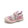 Size 26-37, Girls' Bag Head Sandals 2025 New Summer Children's Mesh Sports Shoes Pink Stream Shoes Summer