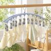 Stainless Steel Windproof Sock Clips - No-Mark Multi-Functional Underwear Hanger for Drying