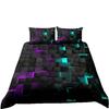 Abstract Grid Series Three-piece Set To Map Custom 3D Digital Printing Quilt Cover Bedding