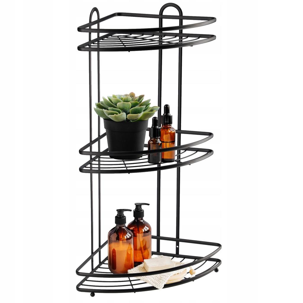 KADAX Eckregal Wandmontage Badezimmer Schwarz