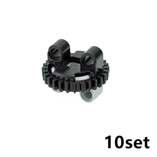 MOC Brick Wheel Hub Technical Tire Car Truck Vehicle Tire Construction Building Blocks 56145 32019 86652 56908 41897 54120 Leduo