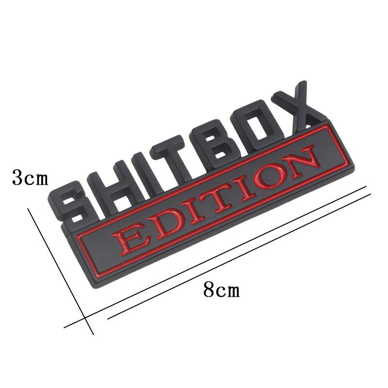 Auto 3D kovové chromové samolepky emblém SHITBOXEDITION odznak auto zadní kufr boční karoserie škrábance stylingové samolepky auto doplňky