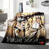 Name Custom Anime Death Note Print Flannel Blanket High Quality Warm Comfortable Cover for All Seasons Perfect for Gifts Home Decor