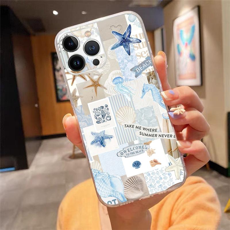 Phone Case For Iphone 17ProMax 17 Pro Air 16 15 14 13 Pro Max 16 15 14 13 Pro 15Plus Ocean Starfish