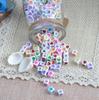 Acrylic DIY Cube Square Heart Printed Big Hole Beads for Bracelet Making Jewelry Findings