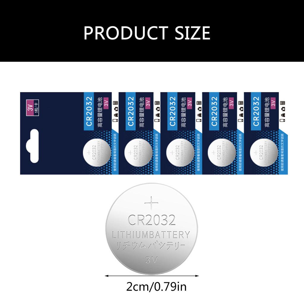 Multipurpose CR2032 3V Coin Batteries Reliability Power Sources for Small Devices Child Safe Packaging (5/10Pieces)