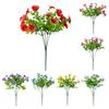 12 Pcs Artificial Pansy Flowers Outdoor UV Resistant Faux Silk Flowers Colorful Faux Pansies for Planter Window Box Front Porch Yard Patio Decor