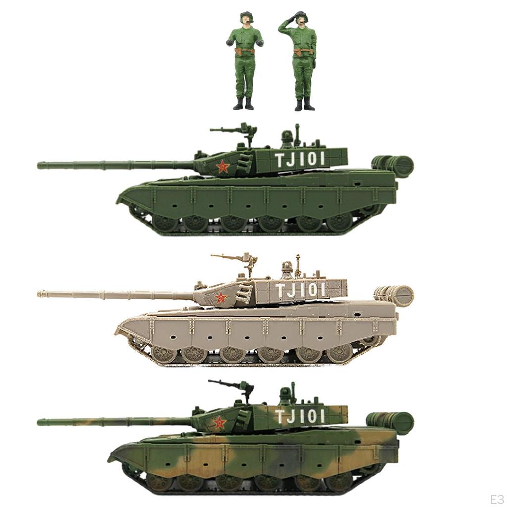 1/72 Scale Tank Model Assembled Playset Collection Desk Decoration Tracked Crawler