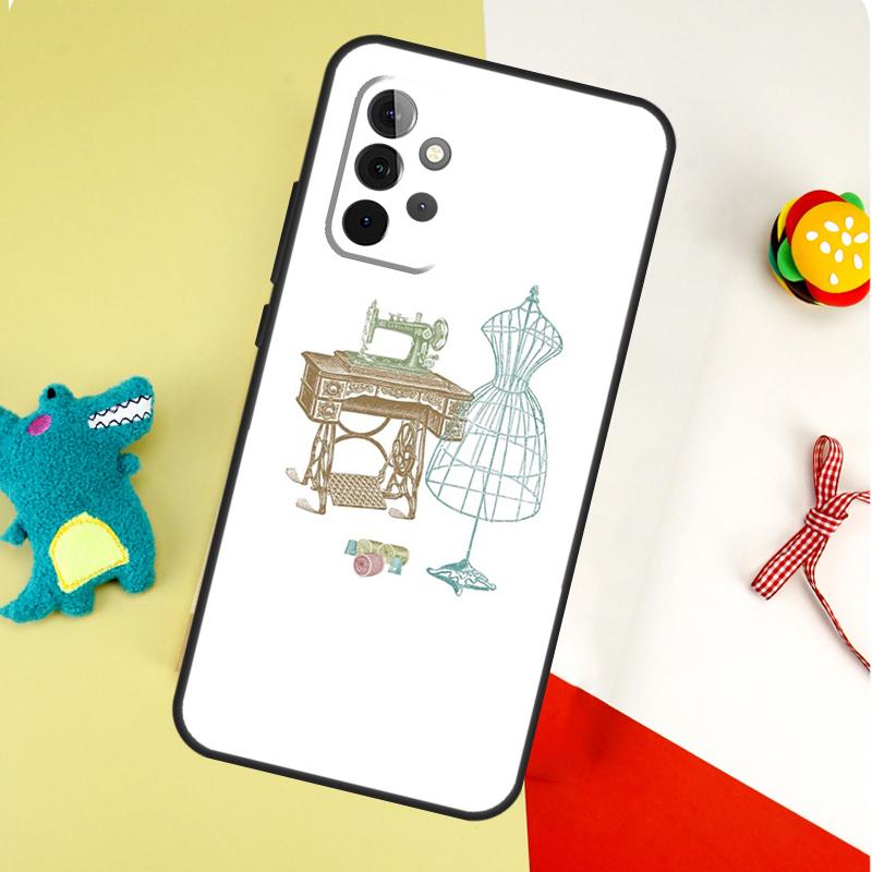 Sewing Machine For Samsung Galaxy A54 A34 A14 A55 A35 A15 A53 A33 A13 A05 A06 A16 A22 A32 A52 Phone Case