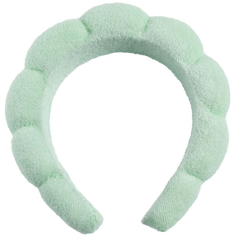 Cross-Border Waterproof Flannel Sponge Headband - Twist Braid Cloud Design for Washing Face