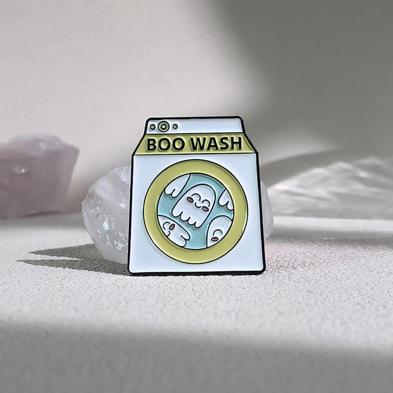 Trendy Box Milk Drink Style Brooch With Adorable Cat Graphic And Alphabetic Motifs