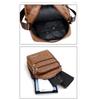 Men Shoulder Bag Waterproof Large Capacity Messenger Bag Adjustable Strap Outdoor Travel PU Leather Casual Simple All-Match Bags