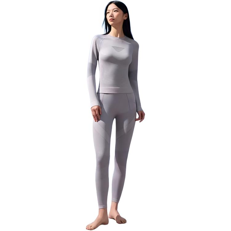 Anta Comfortable Tight-Fitting Versatile Casual Warm Set Men Sets Ice-Blue-Gray Basic-Black 962517205-1