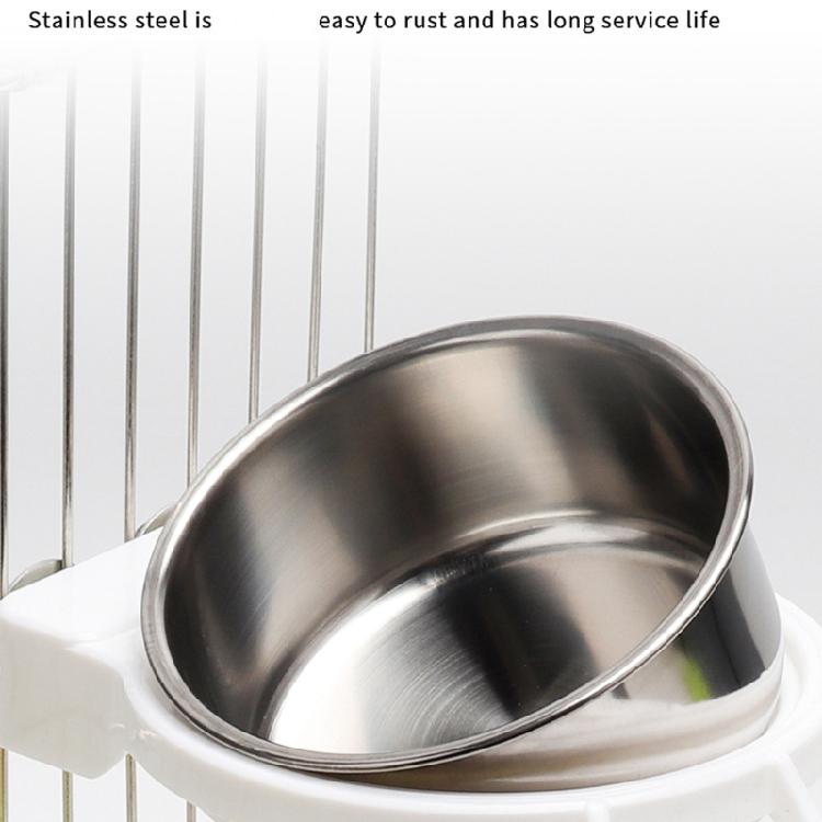 2Pack Stainless Steel Food Feeder Dish For Parrots Food and Water Supply Quick Cleaning Feeding Solution Cage Accessory