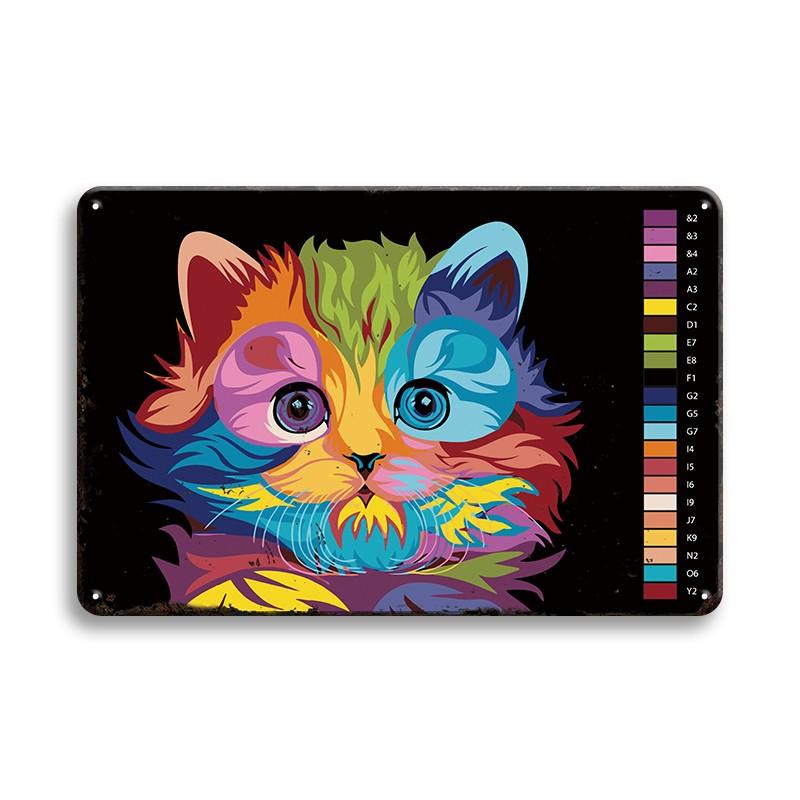 INEED Vintage Pet Plaque Cat Dog Metal Tin Sign Pub Bar Home Decor Lion Corgi Shepherd Art Poster Retro Decor Wall Iron Plate