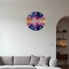 Top-Grade Abstract Premium-Quality Art Top-Grade Purple Top-Grade Wooden First-Class Wall First-Class Clock 10-24Inch First-Class Silent