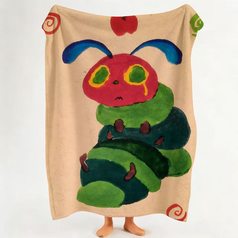 

PictureBook T The Very H Hungry Caterpillar Throw Flannel Throw Blanket Suitable for Sofa Living Room Bedroom 75cmx90cm
