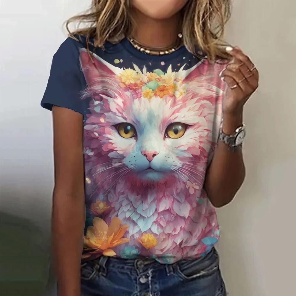

Women s Short-sleeved T-shirt Summer Crewneck Top Loose Casual Short-sleeved Fashion Printed Clothing Women s Elegant T-shirt 3XL