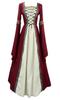 Sivrusn Medieval European Princess or Noblewoman Retro European Long Flared Long Halloween Stage School Cultural Court Size 2XL Women's Dress, Style,