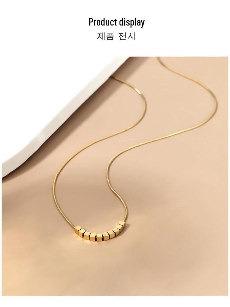 925 Sterling Silver Light Luxury Snake Bone Chain Necklace – Versatile High-End Women's Clavicle Jewelry