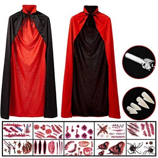 Buy Hook Cape Noire Rouge 140cm Cape Enfant Adulte Fille Cape Halloween Vampire Deguisement Magicien Sorcier Tatouage 10 Feui At Affordable Prices Free Shipping Real Reviews With Photos Joom