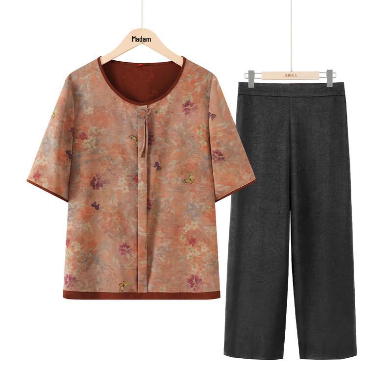 

Elderly Women s Summer Breathable Short Sleeve Shirt L (85-95 jin)