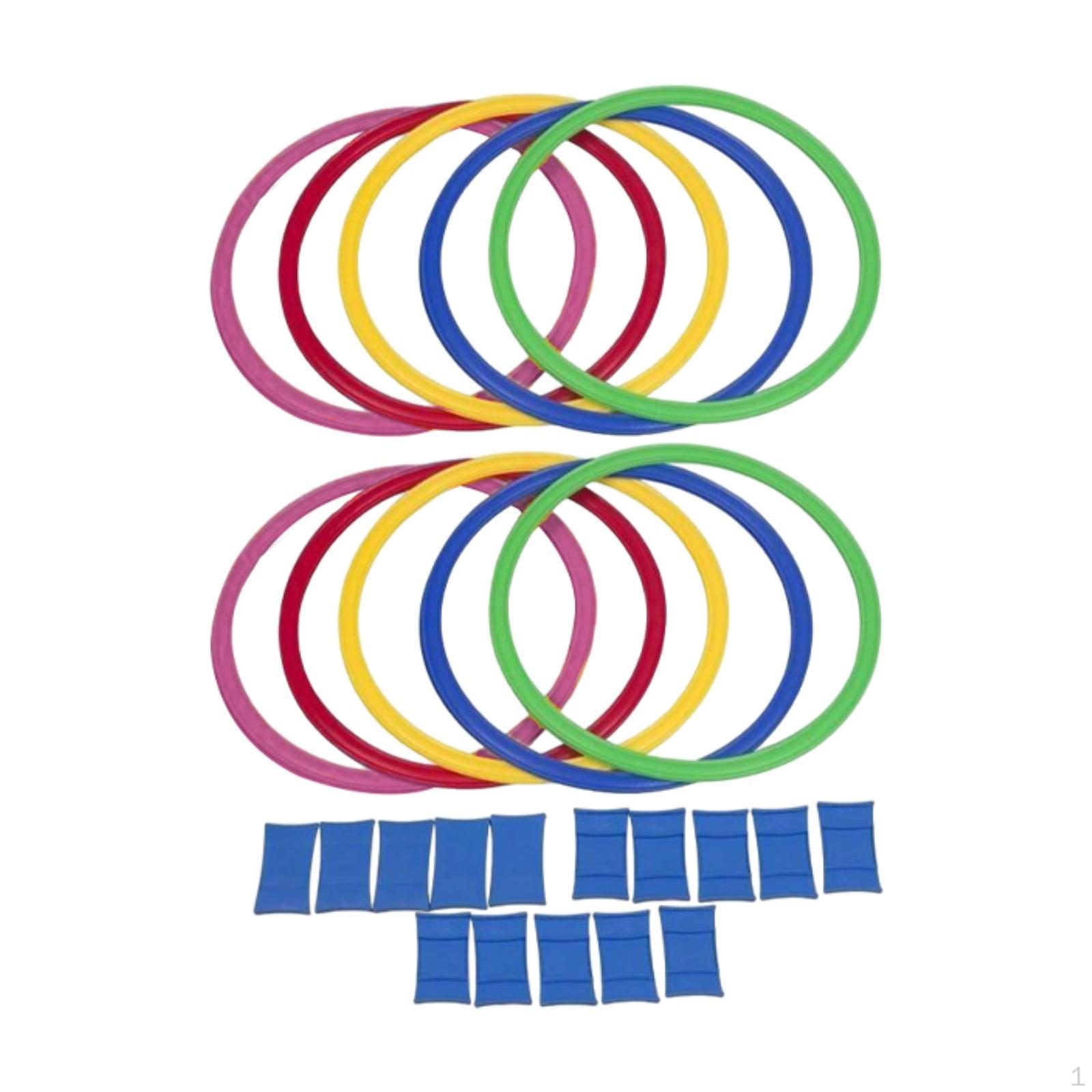 

10 штук Кольца для тренировки ловкости и работы ног, детские игрушки для дома, классики, детский сад, сенсорные 38cm