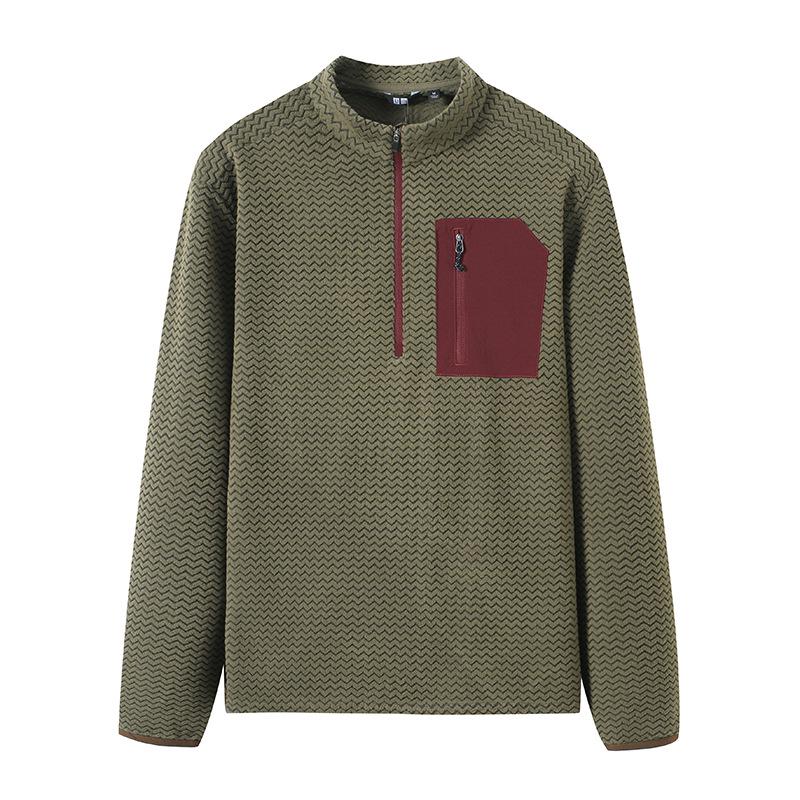 Unisex Mountain Fleece Jacket: Velvet-Lined Hoodie, Long Sleeve, Stand Collar, Autumn/Winter Base Layer