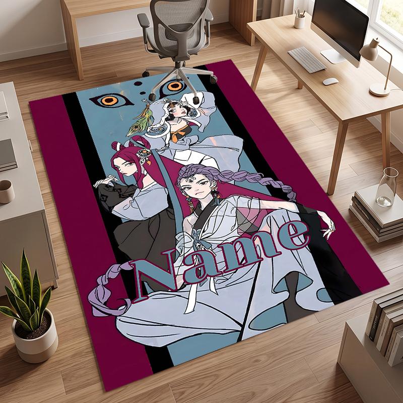HUNTRIX (23) Personalized Name Office Carpet Stylish Decor for Living Room Bedroom Kitchen