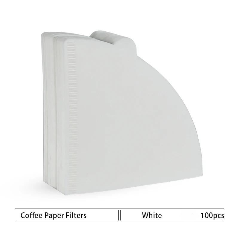 Holzzellstoff 02 Kegelfilter Pour Over 2-4 Tassen Natur Drip Kaffeepapierfilter Zubereiter Zubehör