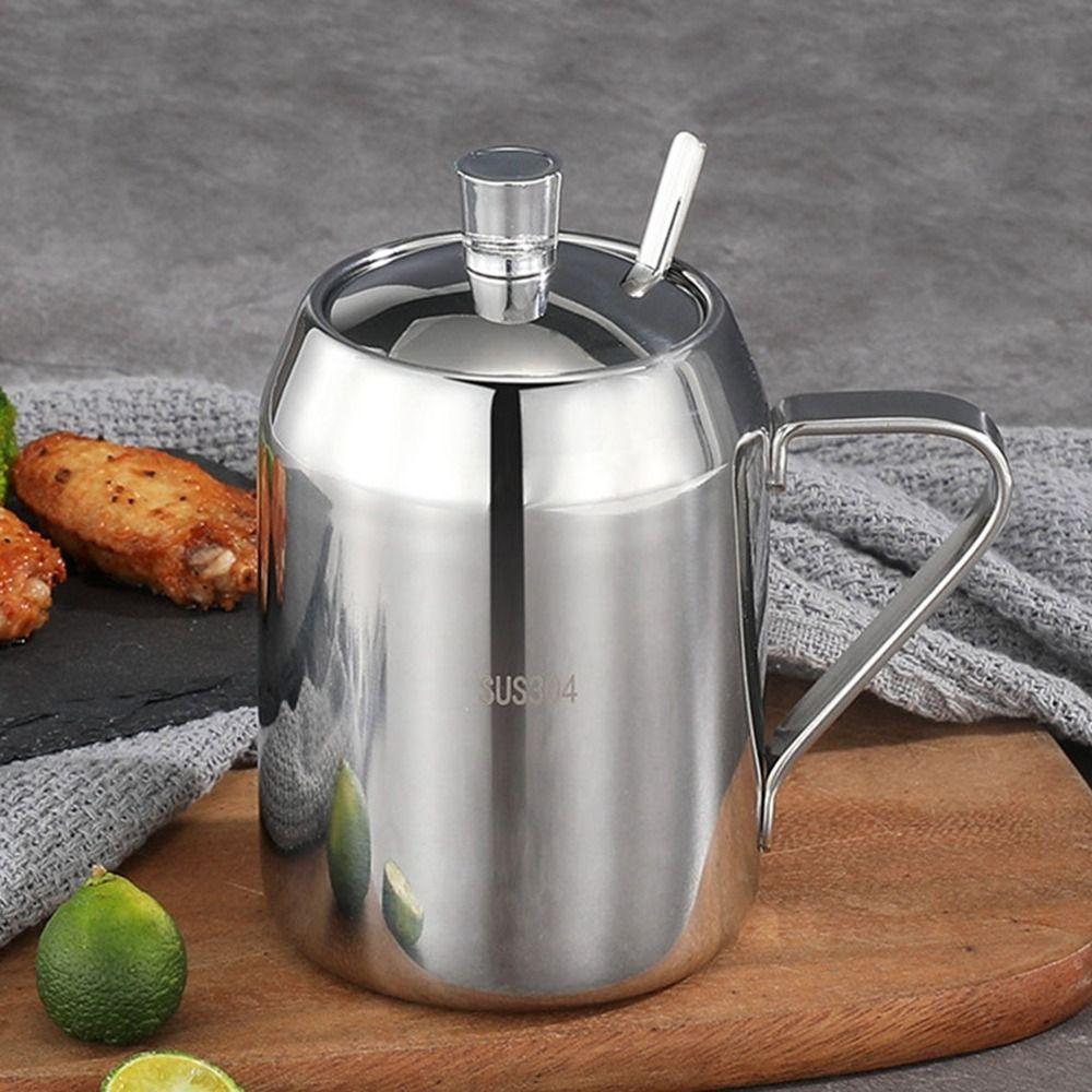 Large Capacity Stainless Steel Seasoning Jar Dustproof Seasoning Pots Spices Organizer  for Kitchen