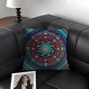 Mandala Style Decorative Cushion Cover Natural Linen Organic Fabric Double-Sided Printing Sofa Home Decor Gift Pillow Case